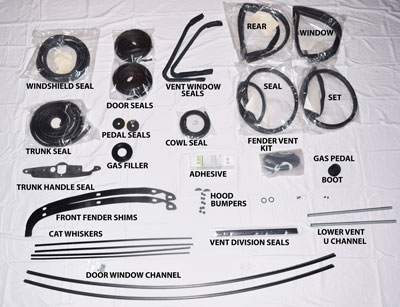 1947-1952 STARLIGHT COUPE RUBBER KIT - rbkit