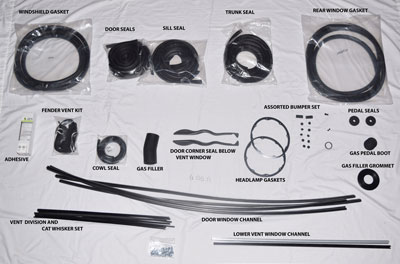 1953-1955 4 DOOR SEDAN RUBBER KIT - rbkit