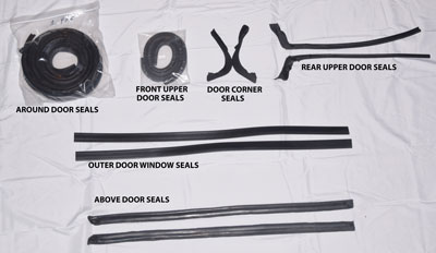 1963-1983 AVANTI DOOR RUBBER KIT - rubbera