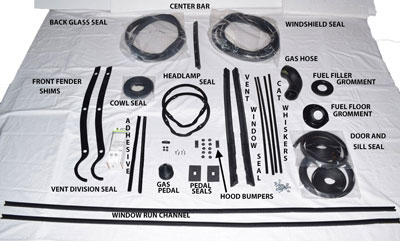 1949-1964 C CAB TRUCK RUBBER KIT - rubber9